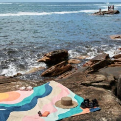 Dock & Bay Dock & Bay Picnic Blanket - Get Wavy -Dock & Bay Shop 13 INSITU22 PICNIC SGW GETWAV 005 SQ X3