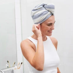 Dock & Bay Dock & Bay Hair Wraps - Storm Cloud -Dock & Bay Shop 14 HOMEAUS23 HAIRW CBH NAVY MADDIE 042 SQ X3