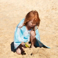 Dock & Bay Dock & Bay Kids Beach Towels - Tulum Blue -Dock & Bay Shop 14 KIDSBALMORAL21 TOWLB CAB MD LTBLU 050 SQ X3