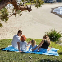 Dock & Bay Dock & Bay Picnic Bundle - Blueberry Pie Blanket + 4 Cabana Towels - Set A -Dock & Bay Shop 15 FAMILYBALMORAL22 PICNIC GIN BLUE 031 SQ X3