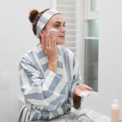 Dock & Bay Dock & Bay Bath Robe - Storm Cloud -Dock & Bay Shop 15 HOMEAUS23 HEADW ROBE MAKUP CBH NAVY MADDIE 036 SQ X3