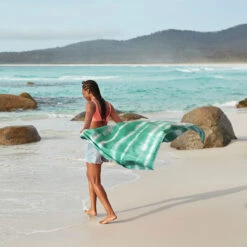 Dock & Bay Dock & Bay Quick Dry Towels - Mellow Meadow -Dock & Bay Shop 17 BAYOFFIRES22 TOWLB TYD GREEN 003 SQ X3