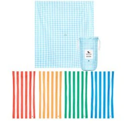 Dock & Bay Dock & Bay Picnic Bundle - Blueberry Pie Blanket + 4 Cabana Towels - Set B 31 Dock & Bay Dock & Bay Picnic Bundle - Blueberry Pie Blanket + 4 Cabana Towels - Set B -Dock & Bay Shop BUNDLE PICNIC GIN BLUE TOWLB CAB B