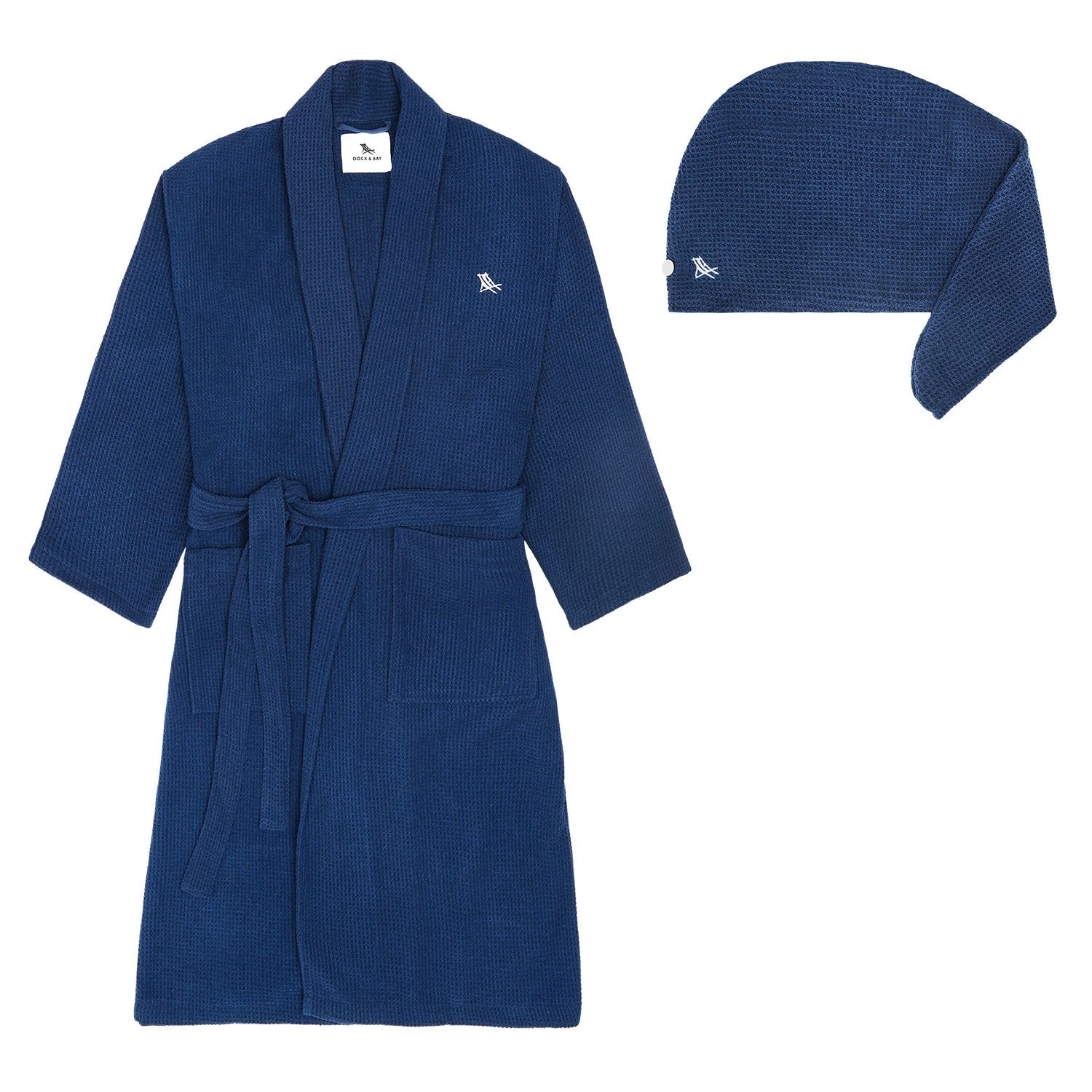 Dock & Bay Dock & Bay Bath Robe - Nautical Navy 18 Dock & Bay Dock & Bay Bath Robe - Nautical Navy - Image 16
