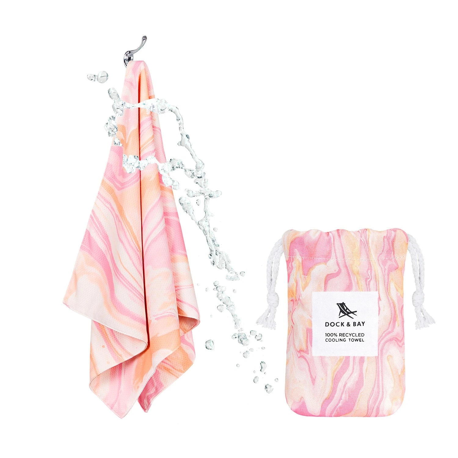 Dock & Bay Dock & Bay Cooling Gym Towel - Peach Melba 13 Dock & Bay Dock & Bay Cooling Gym Towel - Peach Melba - Image 11