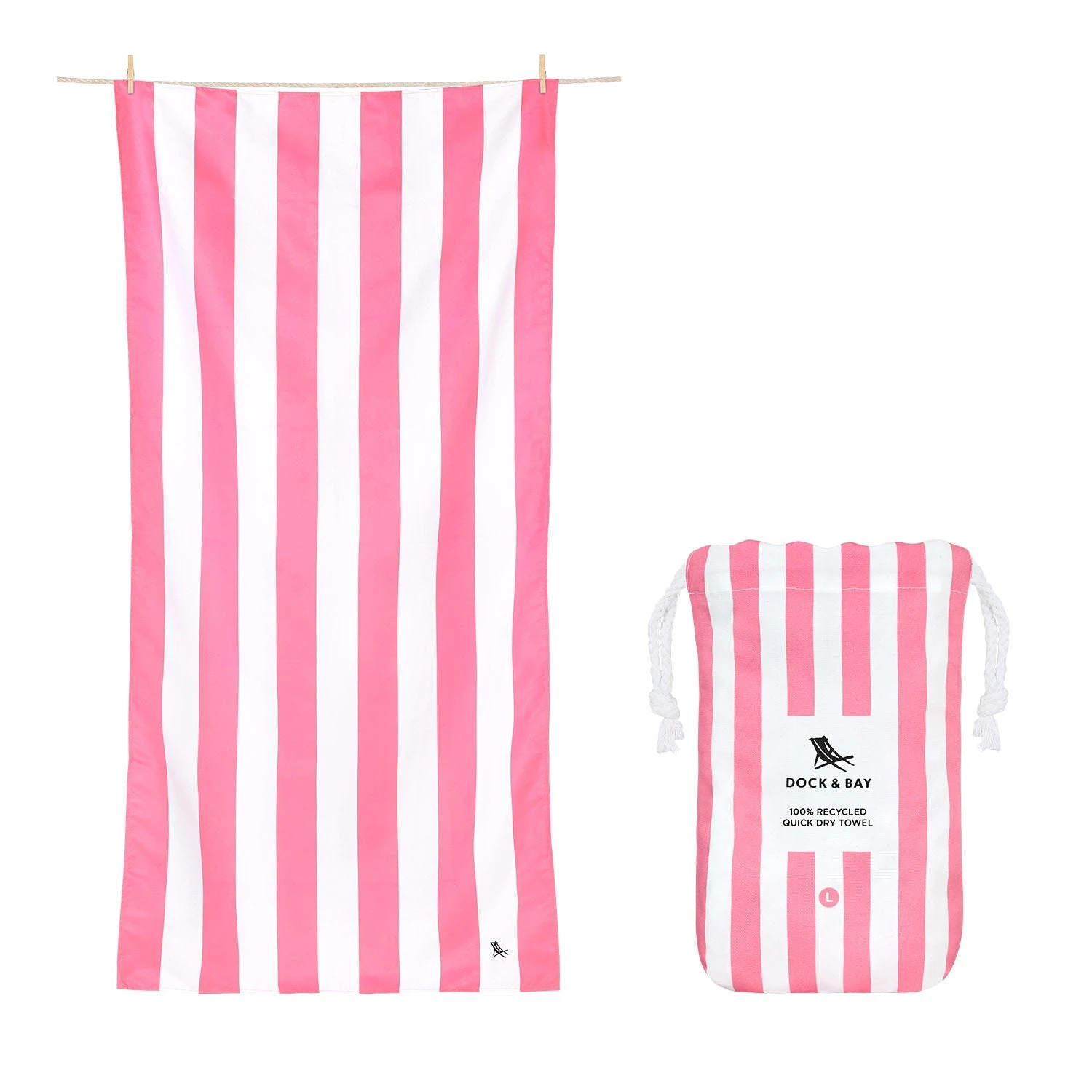 Dock & Bay Dock & Bay Quick Dry Towels - Phi Phi Pink 17 Dock & Bay Dock & Bay Quick Dry Towels - Phi Phi Pink - Image 15